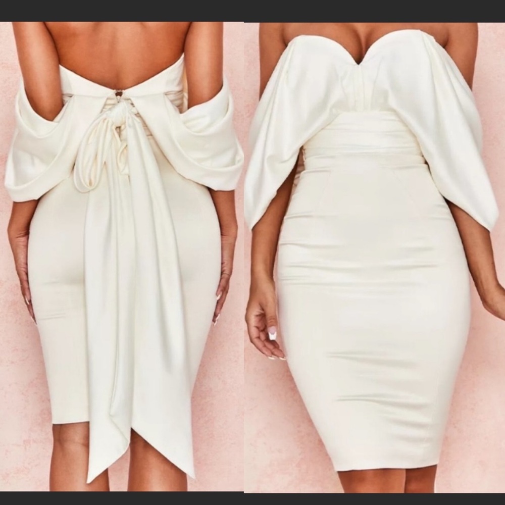 HOUSE OF CB Aisha Strapless Corset Dress - Ivory